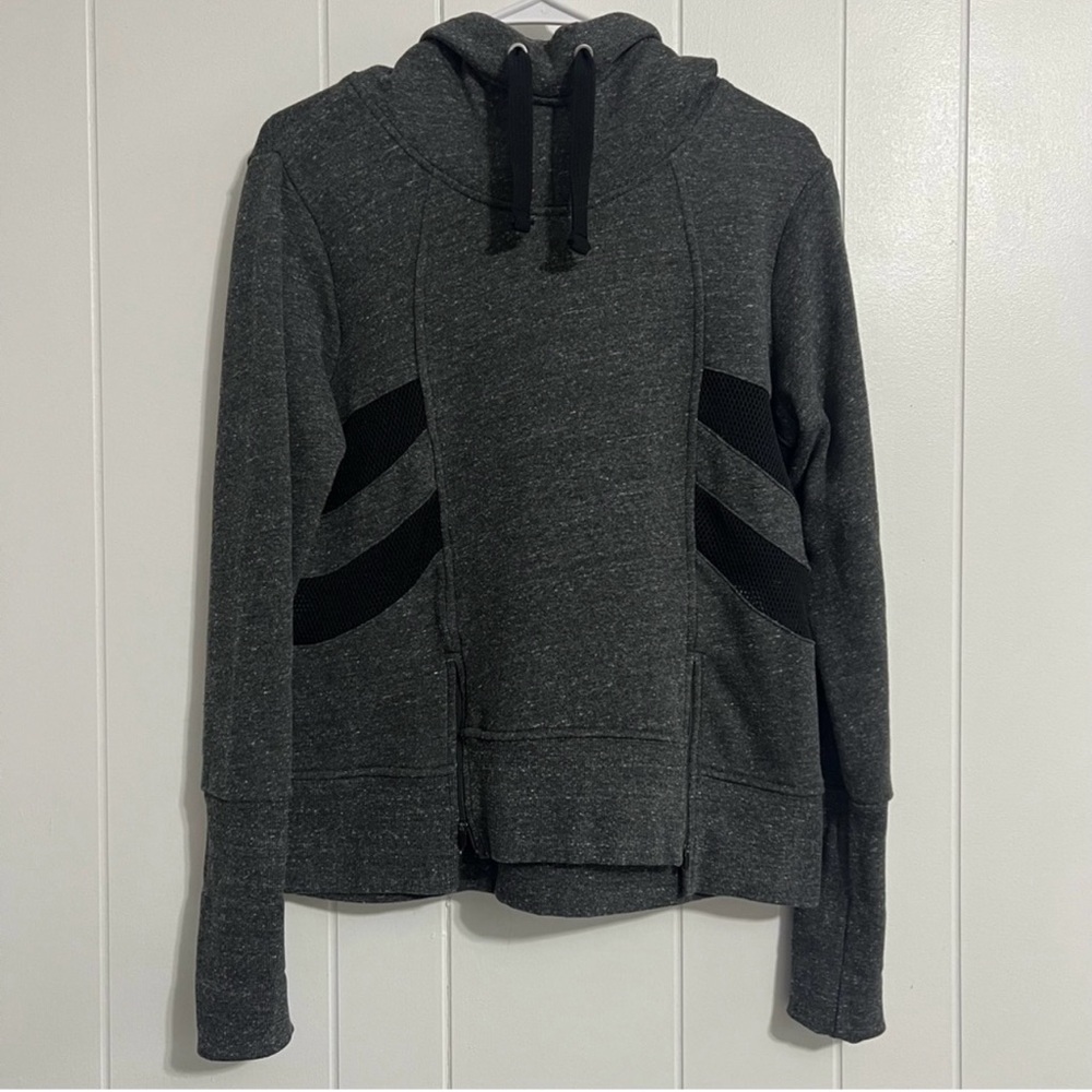 Alo Grey Mock Neck Sweatshirt Size Small